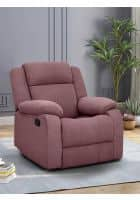 Duroflex Avalon Fabric Single Seater Recliner (Dusky Pink)