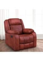 Duroflex Avalon Single Seater Manual Recliner, Suede Fabric, Contemporary Look And Design (Crimson Red)