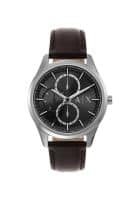 Armani Exchange Black Dial Leather Multifunction Analog Watch for Men (AX1868)