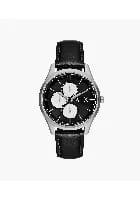 Armani Exchange Black And White Dial Leather Multifunction Analog Watch for Men (AX1872)