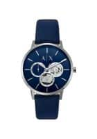 Armani Exchange Blue Dial Leather Multifunction Analog Watch for Men (AX2746)