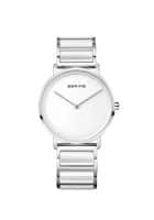 Bering 18535-754 Ceramic White Dial Analog Watch for Women