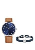 Bering 18640-567 Titanium With Bracelet For Blue Dial Analog Watch for Men