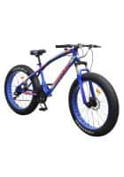 Bikker Fat Tyre Blue Cycle for Men with Dual Disc Brake