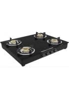 Bosch Manual Ignition Glass Top 4 Burner Gas Stove (Black, Manual) PNP0E6W10I