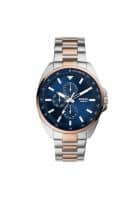 Fossil Autocross Analog Blue Dial Mens Watch Silver Rose Gold (BQ2552)