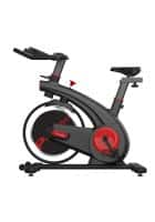 PowerMax Fitness Steel B-S2 Exercise Spin Bike with 14 Kg Flywheel, Adjustable Resistance, LCD Monitor and Heart Rate Sensor. Max Weight Capacity: 140 kg