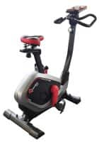 PowerMax Fitness BU-650 Magnetic Upright Exercise Bike for Home Use (6Kg Flywheel, Max User Weight 120kg, LCD Display, Anti-slip Pedal)