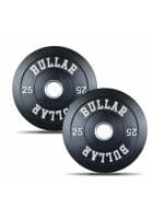 Bullar Olympic Black Bumper Plates, Rubber Coated Spare Weight Plates 25 Kg Set (Black)