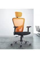 Cellbell CBHKFOC1303 C110 LEO Wave Mesh Executive Office High Back Chair (Orange)