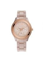 Fossil Analog Rose Gold Dial Womens Watch (CE1112)