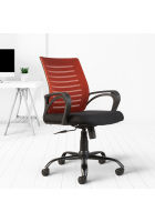 Cellbell Desire C104 Comfortable Fabric office Executive Chair, Red, Pack of 2 Set of 2