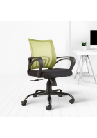 Cellbell Zenith C107 Mesh office Executive Chair, Pistachio Green, Set of 2