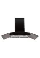 Carysil Cero 90 cm Push Button Kitchen Chimney (Black)