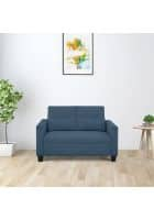 Duroflex Ease 2 Seater Pu Foam Fabric Sofa (Blue)