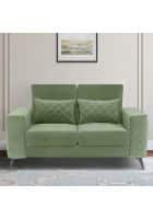 Duroflex Eden 2 Seater Premium Fabric Sofa with Cushion (Jade Green)