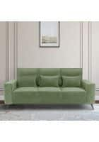 Duroflex Eden 3 Seater Premium Fabric Sofa With Cushion (Jade Green)