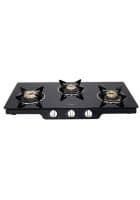 Elica 3 Burners Gas Stove Glass Black (Patio Ict 773 Blk (Spf Series))