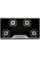 Elica 4 Burners Gas Stove Hobs Black (904 CT Vetro 2J)