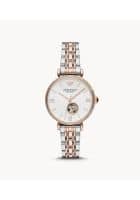 Emporio Armani Ar60019 Automatic Watch For Women, Silver + Rose Gold