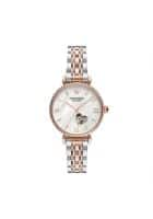 Emporio Armani Ar60049 Automatic Watch For Women, Silver + Rose Gold