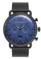 Emporio Armani Mens Blue Dial Chronograph Watch - AR11201