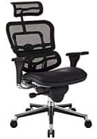 ErgoLab Ergohuman Back Mesh Seat Leather HB Black Chair