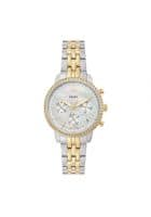 Fossil Neutra Analog Mother of Pearl Dial Women Watch Silver and Gold (ES5216)