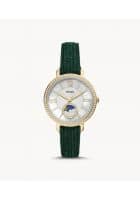 Fossil Jacqueline Analog White Dial Womens Watch Green (ES5244)