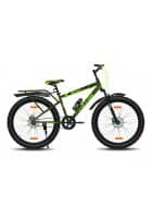 GANG COLLIDE Front Suspension Dual Disc Brake with IBC Single Speed 26T Mountain Cycle (Military Green)