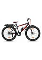 GANG COLLIDE Non-Suspension Dual Disc Brake with IBC Single Speed 26T Mountain Cycle (Black, Red)