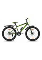 GANG COLLIDE Front Suspension Dual Disc Brake Single Speed 24T Mountain Cycle (Military Green)
