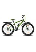 GANG COLLIDE Front Suspension Dual Disc Brake Single Speed 26T Mountain Cycle (Military Green)