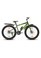 GANG COLLIDE Non-Suspension Dual Disc Brake Single Speed 26T Mountain Cycle (Military Green)