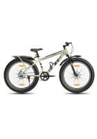 GANG FIRE Front Suspension Dual Disc Brake with IBC Single Speed 26T, Frame Size 16.5 inch Mountain Cycle (Cream Yellow, Black)