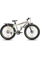 GANG FIRE Non-Suspension Dual Disc Brake with IBC Single Speed 24T, Frame Size 14.5 inch Mountain Cycle (Cream Yellow, Black)