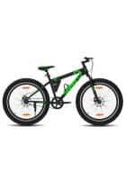 GANG JERIKO Front Suspension Dual Disc Brake Single Speed 24T, Frame Size 14.5 inch Mountain/Hardtail Cycle (Black, Neon-Green)