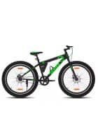 GANG JERIKO Non-Suspension Dual Disc Brake Single Speed 24T, Frame Size 14.5 inch Mountain/Hardtail Cycle (Black, Neon-Green)