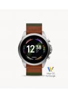 Fossil Ftw4068 Gen 6 Smartwatch Venture Edition Olive Fabric And Leather For Men