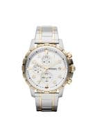 Fossil Analog White Dial Men Watch Silver and Gold (ES4795)