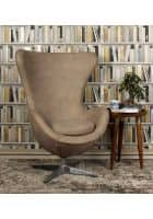 Furnitech Egg 1 Seater Wing Chair (Brown)