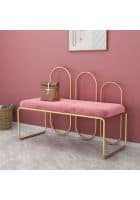 Furniture Adda Arra Steel Bench Upholstery B.122 (Pink)