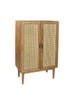 Furniture Adda Outlaw Caned Sheesham Wood Wardrobe in Natural Finish (WRB.127)