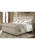 Furniture Adda Pardleo Queen Size Upholstered Bed In Beige Colour Without Storage