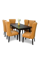 Furniture Adda Savage Dining Table (Mustard)