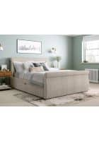 Furniture Adda Tiveobje King Size Upholstered Bed With Drawer Storage