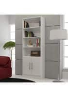 Furniture Adda Willow Manufactured Wood Display Wardrobe in White (WRB.109)