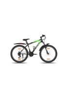 Gang Cygor 26 Inch Front-Suspension Dual Disc Brake Geared 21 Speed Cycle (Matte Black and Lemon Green)