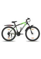 GANG Cygor Front-Suspension Multi Speed (21 Gears) With Dual Disc Brake 24T (Frame 15 inch) Mountain Cycle (Black, Green)