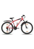 GANG Cygor Front Suspension Multi Speed (21 Gears) With Dual Disc Brake 24T (Frame 15 inch) Mountain Cycle (Red)